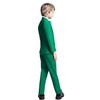 Boys Suit 5 Piece Kids Party Tuxedo Green Blazer Vest