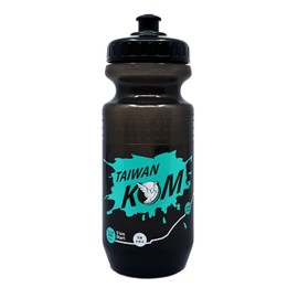 PAX 22oz Sports Water Bottle, Squeeze To Squirt Water Bottle, Biking Cycling Bottles Fit In Bike Cages, BPA Free, Great for Adults & Youngsters, Black bottle With White & Golden Bicycle Route Map