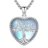 Odinstone Tree of Life Necklace 925 Sterling Silver Heart Tree