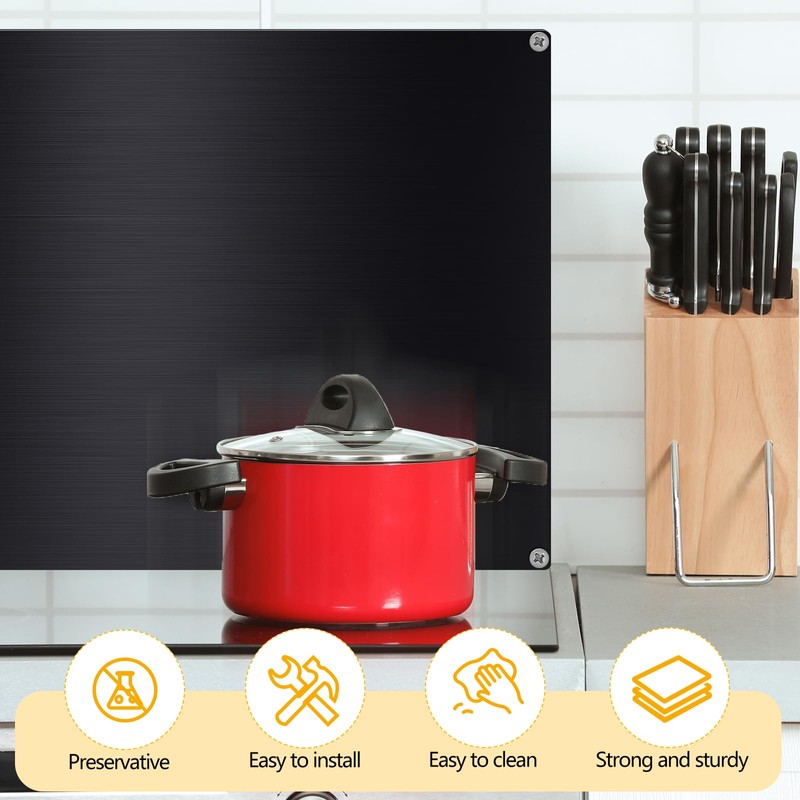 Yaocom Stainless Steel Backsplash Range Hood Stove Backsplash Back Stainless