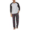 ADOME Mens Woven Pyjamas PJ Set Short Sleeve Crew Lounge