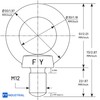 Stainless Steel Machinery Shoulder Lifting Eye Bolt (M12, 5 Items)