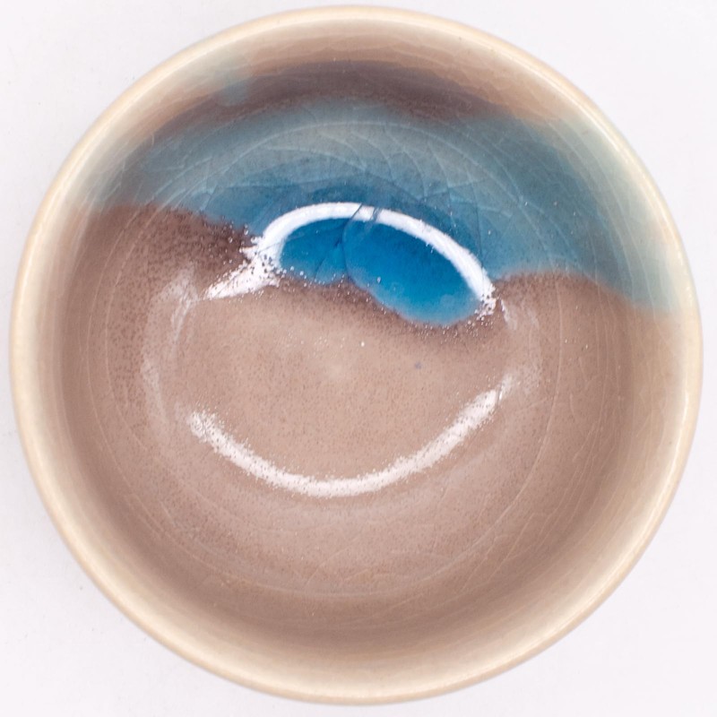 Mino Ware Tozan Kiln Purple Infiltration Guinom Cup Chocho Approx.