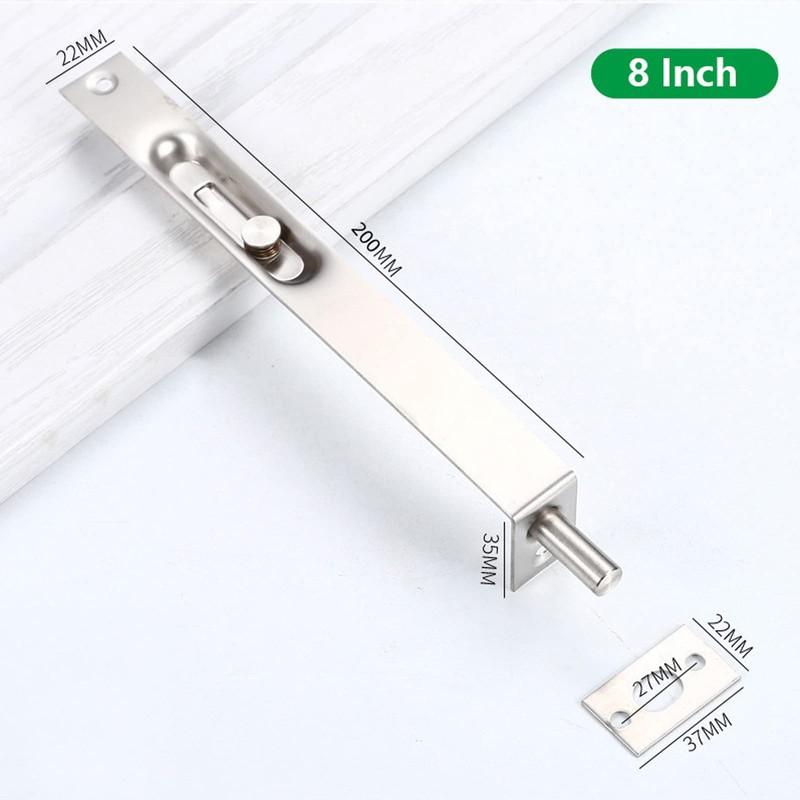 8 Inch Stainless Steel Concealed Door Lock Flush Slide Latch