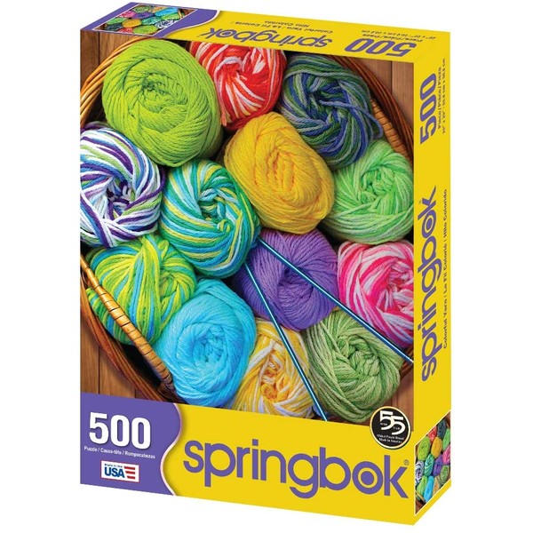 Springbok's 500 Piece Jigsaw Puzzle Colorful Yarn
