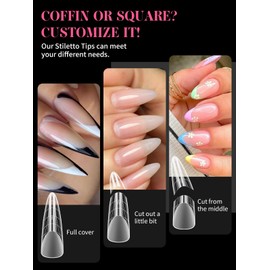 EBANKU 384PCS Dual Nail Form Kit, 8 Styles & 12 Sizes, Reusable Silicone Pads, 5PCS Nail Clips, Gel Brush Pen, Nail Files Buffer, French Nail Extension Kit for Beginner