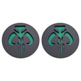 Custom Emblem Badge Mandalorian Accessories, Universal Fit for Jeep Chevy Toyota Ford Car, Truck, SUV 2.3inch (Set of 2)