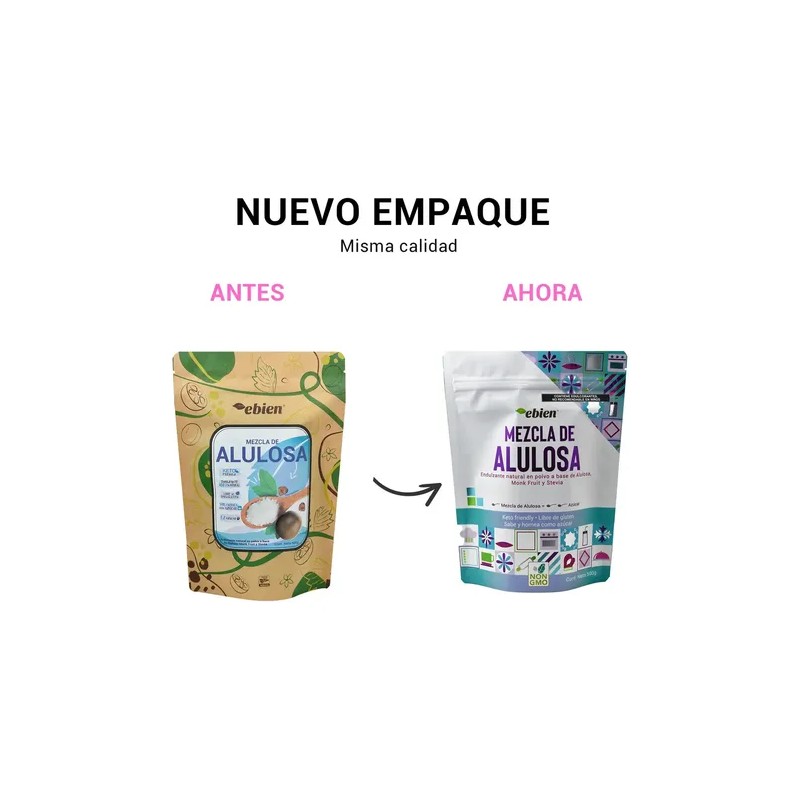 Ebien | Mezcla De Alulosa 500 G Endulzante Natural Keto