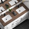 KARAMAG Durable Rectangle Undermount Sink Vitreous Ceramic Lavatory Vanity Bathroom