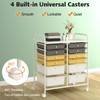 SILKYDRY 12 Drawer Rolling Storage Cart, Art Cart Organizer on