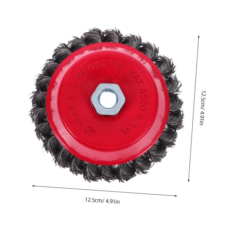 GLEAVI Heavy Duty Carbon Steel Wire Brush for Grinder Wire