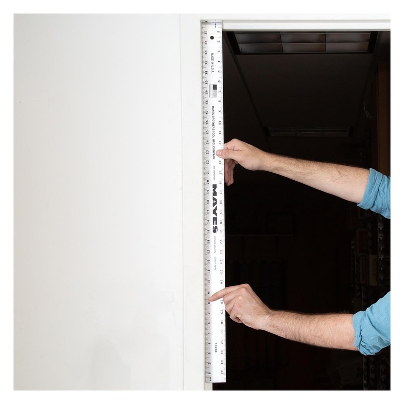 Mayes 10208 36 Inch Straight Edge Aluminum Ruler, Heavy Duty