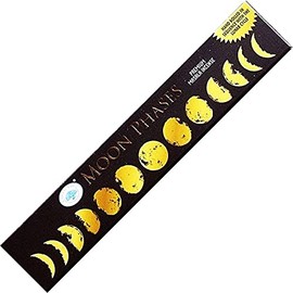 Natural Premium Hand-Rolled Green Tree Incense 15 gr - Moon Phases (Pack of 12)