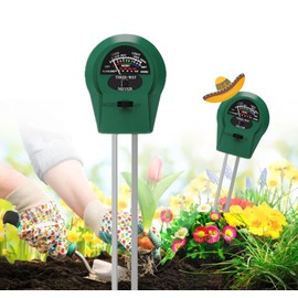 GNEL 3 en 1 Medidor de pH de Suelo, Medidor de Humedad/luz/pH del Suelo, Medidor pH Tierra para Jardinería, Agricultura, Plantas de Interior y Exterior