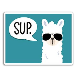 2 x 10cm SUP Llama Vinyl Stickers - Sticker Car Luggage Travel #19241 (10cm Wide)