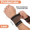 Neyauo 2 Pcs Wrist Compression Sleeve, Wrist Brace Elastic Soft