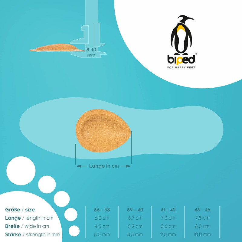 1 Pair Metatarsus Pads Leather Truss pad z. paste Droplet