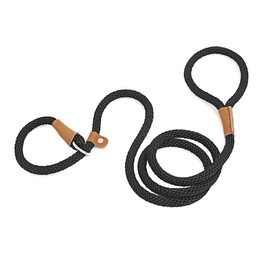 Dog Leads Durable Dog Rope Durable Weight Braided Jacket Making Guide Pet Rope Rust Proof Hook and Slide Training Everyday Dog Rope Walking (Large and Medium Dog Slide Ring, Black)