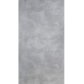 Wallcoveringsmart Plain Gray Silver Metallic Industrial Faux Concrete Plaster Textured Wallpaper