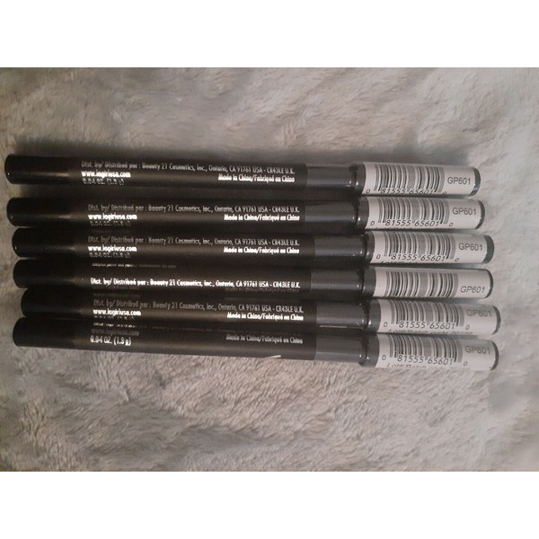 6pcs LA GIRL Eyeliner Pencil - Black GP601 Eye Liner Wood Pencil