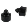 Set of 2 rubber buffers (mushroom rubber) black for bench