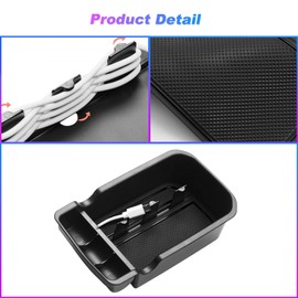 SXCY Center Console Organizer Compatible with 2018-2021 Compass Armrest Console Insert Box 2020 2021 Compass ABS Storage with Anti-Dust Mats for 2020 2021 Compass Accessories