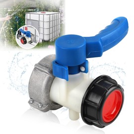 SWAWIS IBC Adapter Ball Valve IBC Tank Accessories Tank Drain Valve IBC Shut-off Valve Valve for IBC Container, Water Tank, Water Tank, Water Butt, Canister DN50 (75 mm)