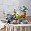 AmorArc Ceramic Dinnerware Sets,Handmade Reactive Glaze Stoneware Plates and Bowls