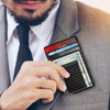 Travelambo Money Clip for Men Carbon Fiber Clip Wallet Leather