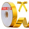 FAKILO 2.5cm x 100Yards Gold Laser Curling Ribbon, Waterproof Outdoor