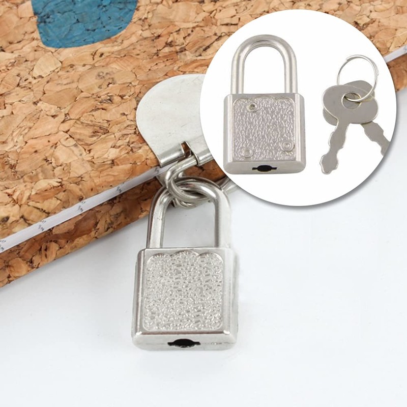 10 Pcs Vintage Style Cute Square Padlocks Antique Style Luggage