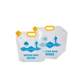 WQZOSTC Collapsible Emergency Water Container Bag,WaterStorageCube,Flat Folding,BPA Free Food Grade,Clear Plastic Storage Jug for Camping Hiking Backpack,No-Leak Freezable,Water Bottle 1.3 Gallon/4pcs