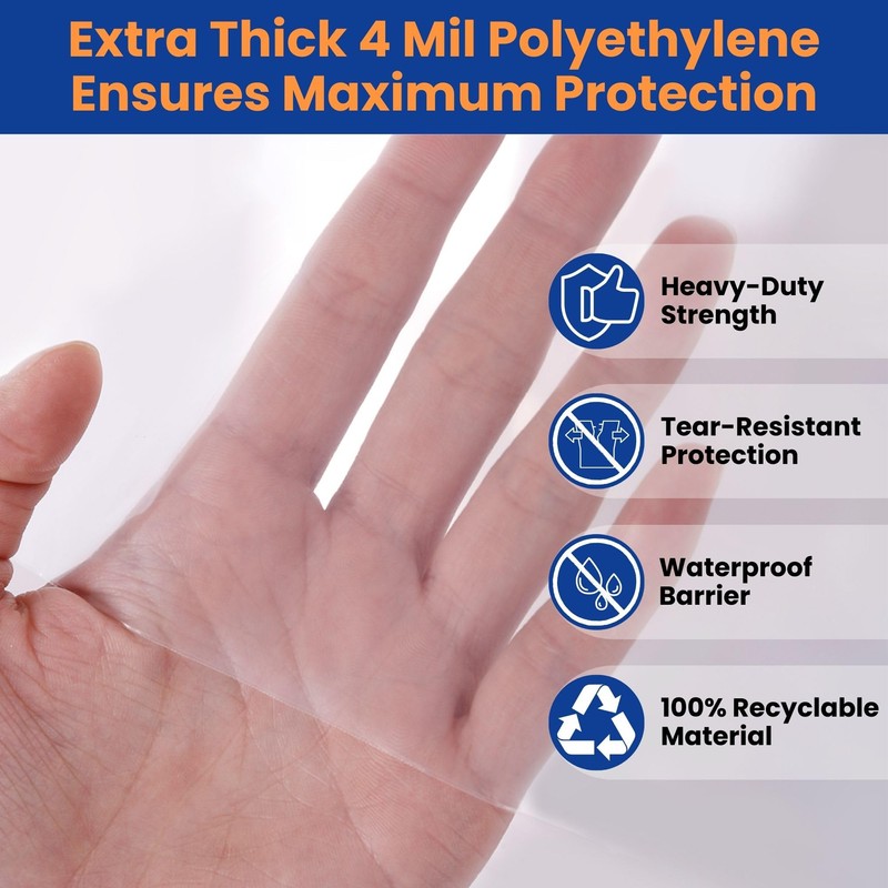 VICMORE Heavy Duty Mattress Bags 2-Pack - 4 Mil Plastic