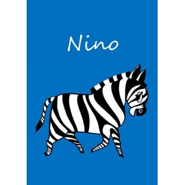 Nino: individualisiertes Malbuch / Notizbuch / Tagebuch - Zebra - A4 - blanko