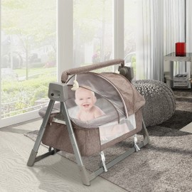 Baby Bassinet Bedside Sleeper w/ Mosquito Net Portable Crib for Newborns