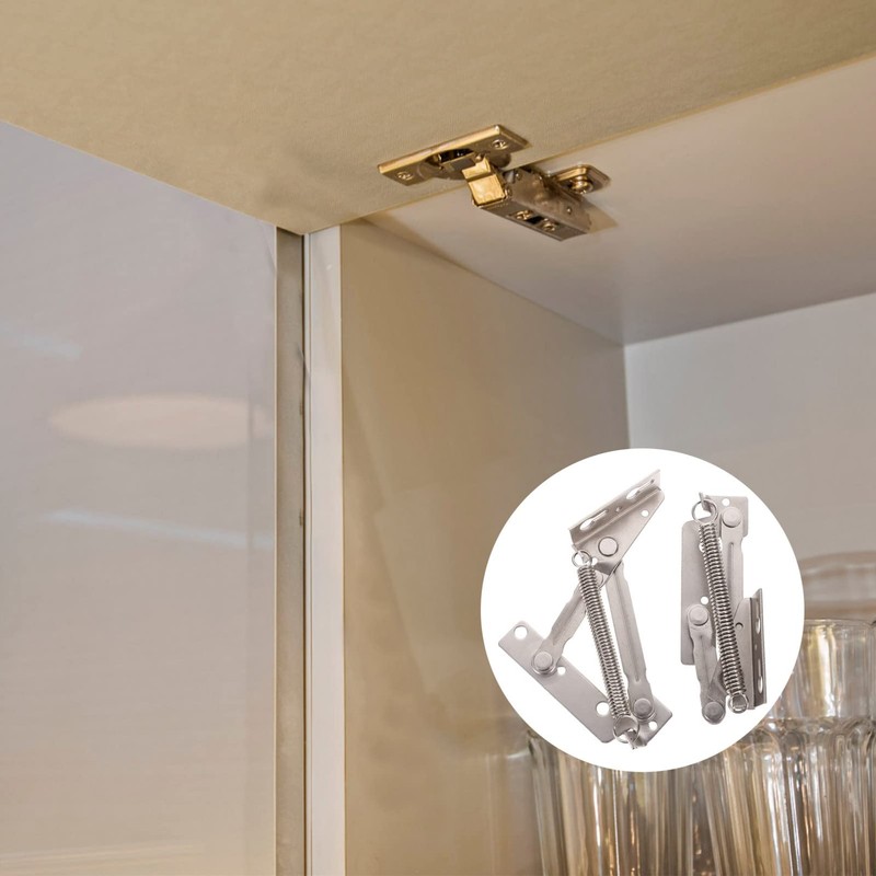 DOITOOL 85° Vertical Folding Spring Hinge for Cabinet Doors Nickel-Plated