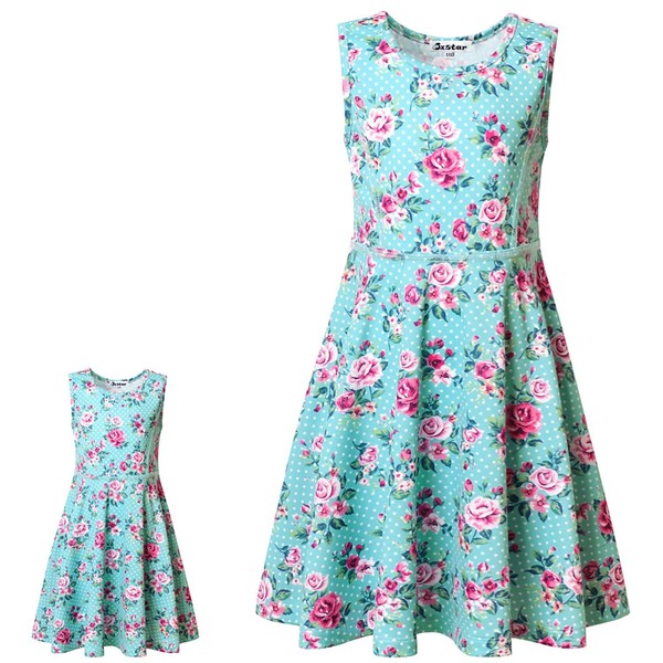 Jxstar Vestidos de Flores a Juego para niñas y muñecas,