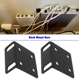 LT Easiyl 2pcs 24mm Rack Mount Ears with Screws Compatible with Ubiquiti Switches Compatible with Ubiquiti Dream Machine UDM