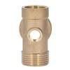 4 Ways Water Hose Splitter Brass G1in Pipe Adapter Connector