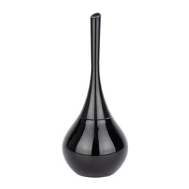WENKO 22038100 Toilet brush Flakon Black - Ceramic, 17 x 42.5 x 17 cm, Black