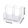 Trasylph Acrylic Pen Holder with 3 Compartments, Acrylic Cosmetic Brushes