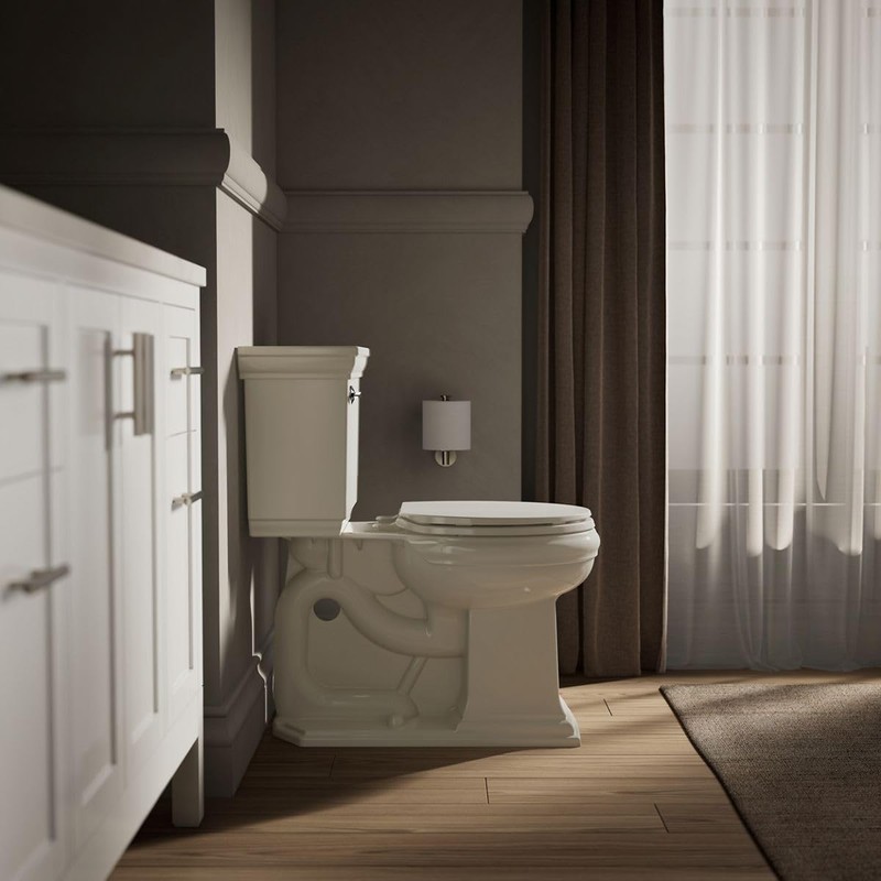 KOHLER K-4775-96 Brevia Round Toilet Seat with Quick-Release Hinges And