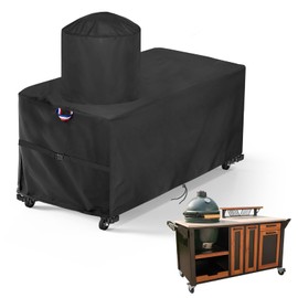 Topcover Big Egg Grill Table Cover, 60 Inch Waterproof Cover for Ceramic Egg Type Kamado Table, Water-Resistant Outdoor BBQ Grill Cover - 60" L x 28" W x 31" H