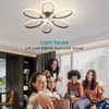 LOFAHS Modern LED Ceiling Chandelier Lighting Fixture with Remote Control