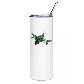 McDonnell Douglas F-4 Phantom II Stainless Steel Water Tumbler with straw - 20oz