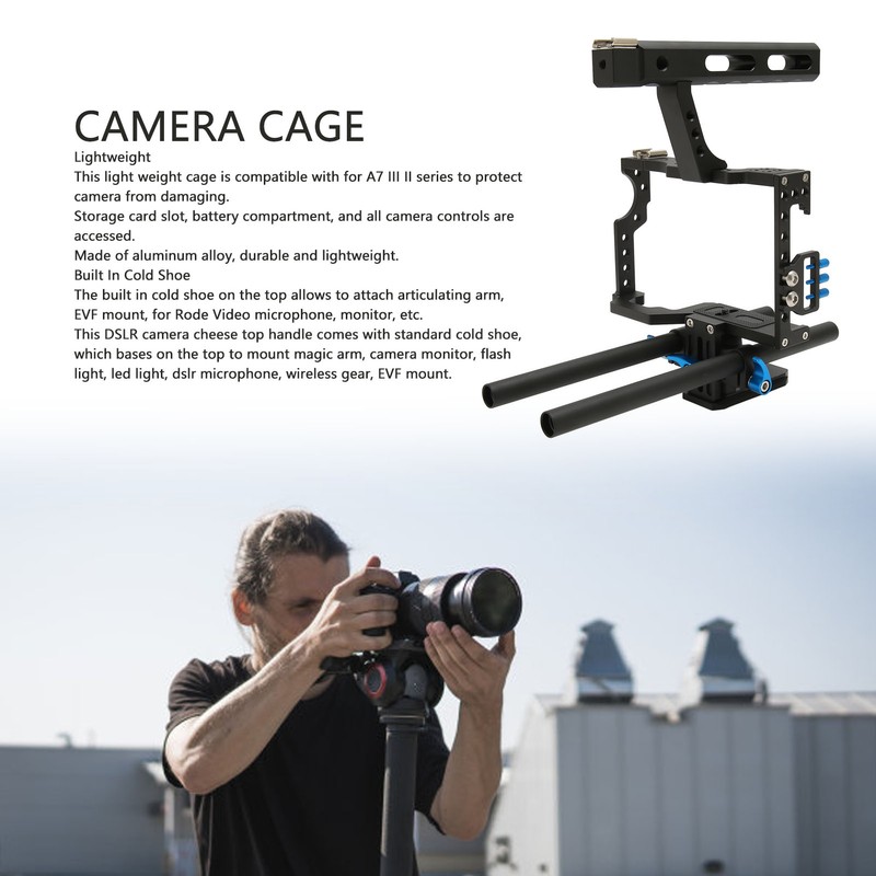 Camera Video Cage Lightweight Aluminum Alloy Camera Cage Rig with