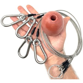 AirFly 4 Arm Harness for Crab Trap with 304 Stainless Steel Hooks and Buoy Float, Combo, Designed in San Francisco, USA (Steel Wire, 2pcs)