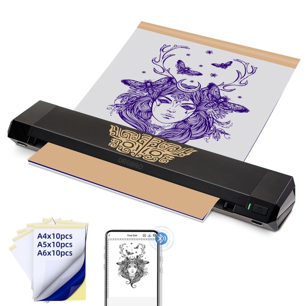 ORGBRO Tattoo Stencil Printer, X8 Thermal Tattoo Transfer Printer with