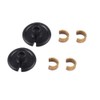 Yls Archery Slide-On Kisser Button Black with Copper Anchor Clips