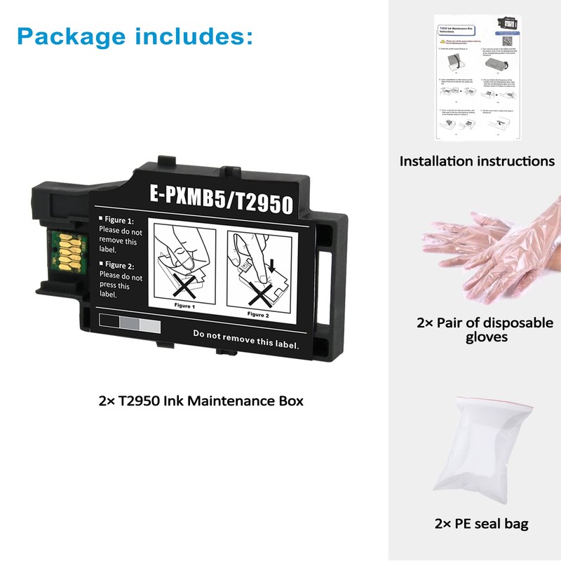 LiTuhorse WF-100 Maintenance Box, T2950 Maintenance Box Waste Ink Tank